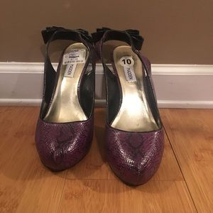 Purple Sling-back Heels
